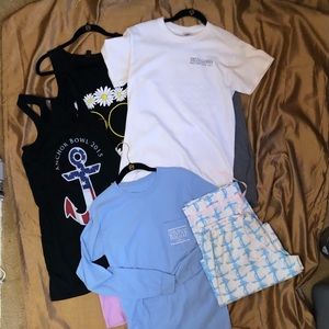 7 Piece Delta Gamma Event/Location Specific Shirts/Dress/PJ Bottom Size S